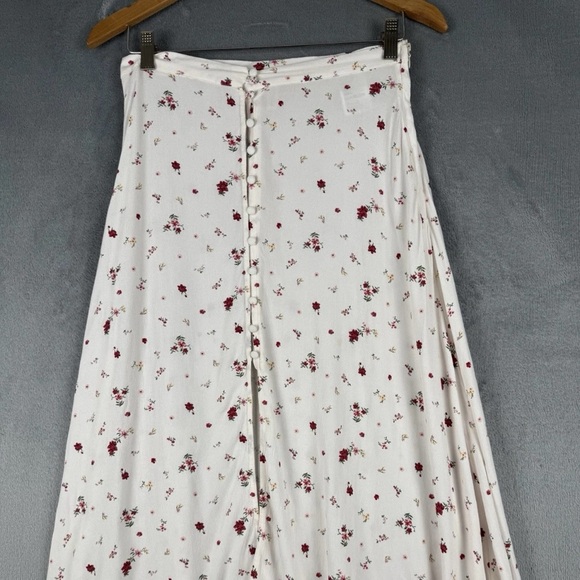 Divided Floral Button-Down Skirt Small - Picture 1 of 7